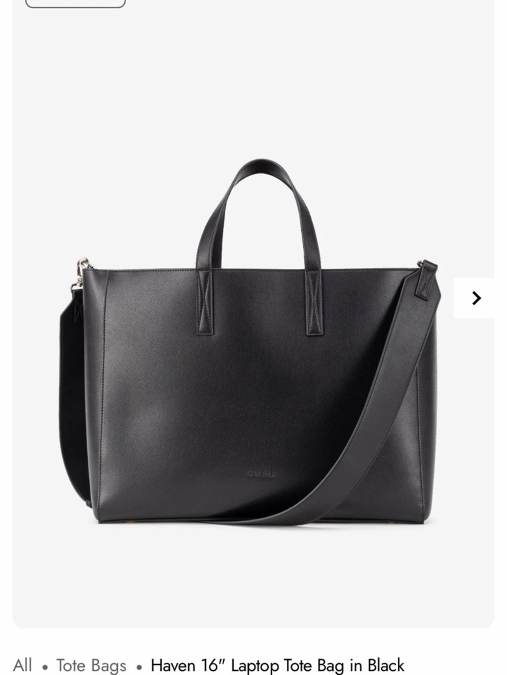 Calpak Black Laptop Tote - Amazing Condition!